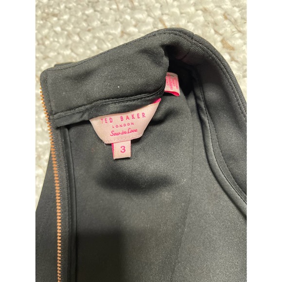 Ted Baker Fit & Flare Black Dress - Picture 5 of 6